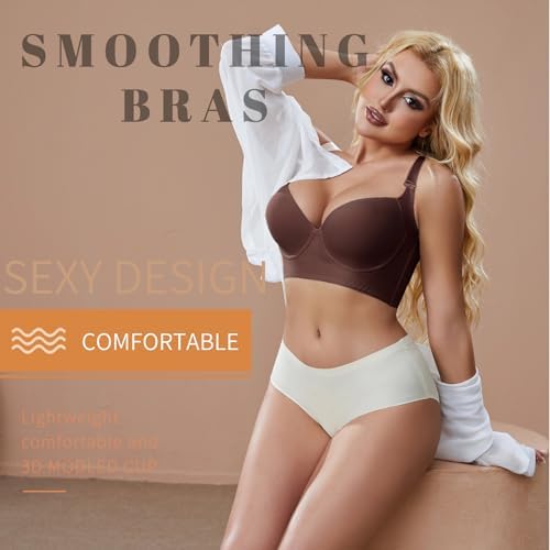 Super Push Up Bra Smoothing Back Fat Bra with Support T Shirt Bra