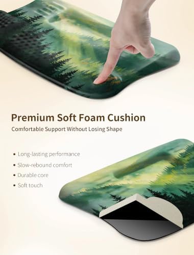 Ergonomic Keyboard Wrist Rest Pad with Wrist Support Misty Forest