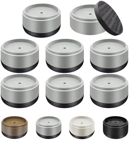 Furniture Risers Bed Risers Heavy Duty 1 inch, 2 inch, 3 inch, 4 inch Round Adjustable Bed Lifts Riser for Desk Legs Table Couch Sofa Chair Refrigerator Washing Machine (1 Inch, Gray, 8 Pack)