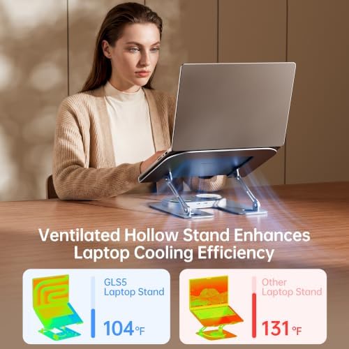 Transformers 6 in 1 Aluminum Laptop Stand with QI2 Wireless Charger