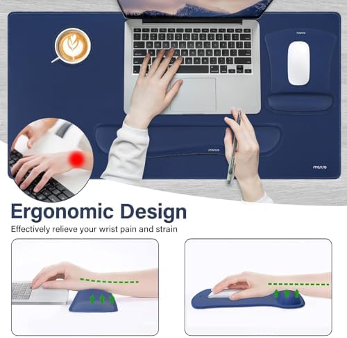 MOSISO Keyboard Mouse Pad Set, Large Gaming Mousepad&Keyboard Wrist Rest