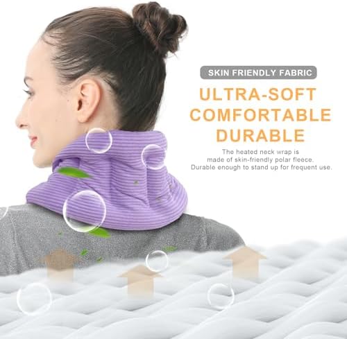 UNCN Long Heating Pad for Neck and Shoulders Back 33 x 5.9inches Microwavable Large Moist Heat Pack Warm Hot Compress Neck Wrap Weighted Bag Massage Reusable Herbal Nature Calming Portable