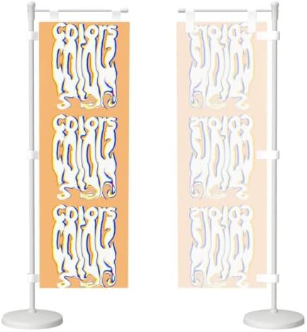 Melting Colors Colorful Deluxe Desk Flag Set, 12 x 4 Inch Miniature Table Flag with 14" Pole & Stand Base