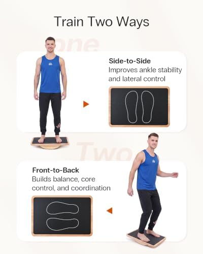 StrongTek Wooden Balance Board, Basic Rocker or Advanced 360° Wobble