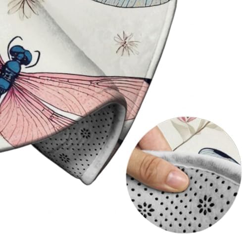 Circular Rugs Large Modern Round Area Rug Fashion Decor Mat for Home Office Dragonfly