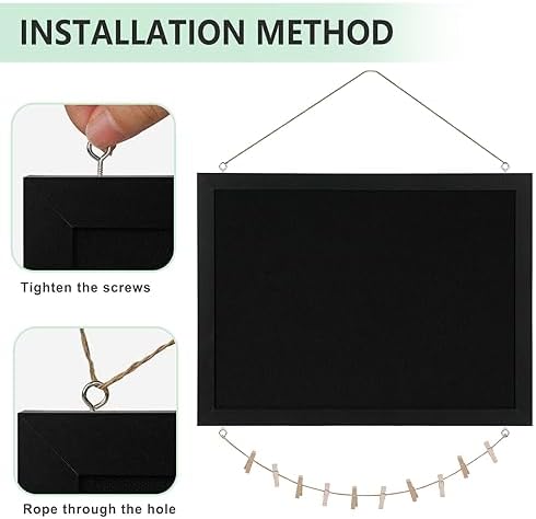 DOLLAR BOSS Double-Sided Bulletin Boards with Linen, 16"x12" Black Cork Board