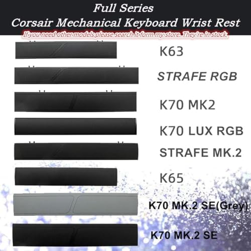 New Ergonomic Wrist Rest for Corsair K70 RGB MK.2 Mechanical Gaming Keyboard (Black, Minimalist Style)