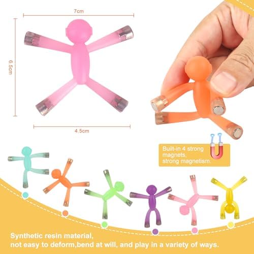 laleay Magnetic Men Fidget Toys, 12PCS People Figures for Kids Adults Gifts