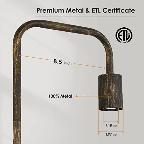 BoostArea Floor Lamp, Bronze Industrial Floor Lamp, 63 Inch Antique Standing Lamp, E26 Socket, Whole Metal, ETL Listed, Modern Stand Up Lamp for Bedroom, Living Room, Minimalist, Vintage, Mid Century