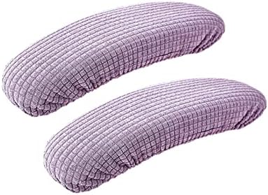 Kakalote Stretchable Office Chair Armrest Covers, 1Pairs Removable Arm Rest Slipcovers Elastic Arm Covers Protectors for Office, Desk, Gaming Chairs(Light Purple-No Padding)