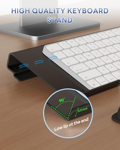 Adjustable Computer Keyboard Stand for Desktop, Keyboard Wrist Rest(Black)