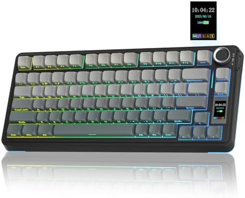AULA S75 PRO Wireless Mechanical Gaming Keyboard with Screen&Knob, 80 Keys