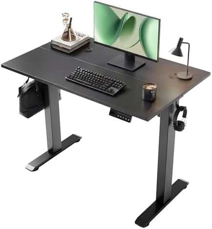 YDN Electric Standing Desk, 40x24 Inch, Black