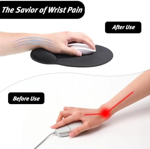 JJUNW 8 Pack Ergonomic Mouse Pad with Wrist Rest Support