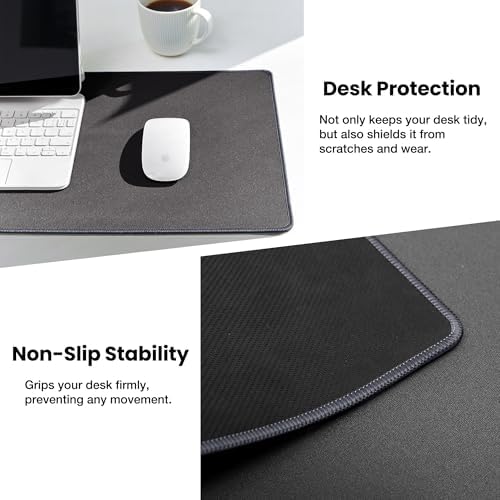 ALOANES Non-Slip Extended Mouse Pad Office&Home Desk Mat Stitched Edge