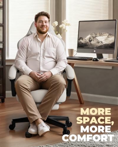 GTPLAYER Gaming Chair, Comfort Computer Office Chair for Adults, Beige New