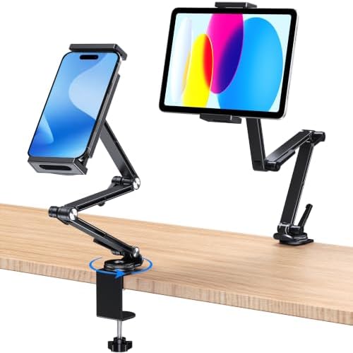 CreaDream Tablet Stand Holder, Aluminum Extendable iPad Arm Mount for Desk