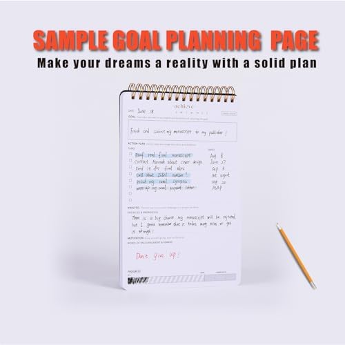 ZERONE CENTRE Actionable Goal Planning Notepad W/Progress Tracking