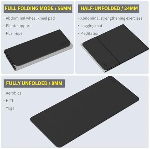 Foldable Yoga Mat Extra Large 74"×31.5"
