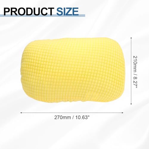 uxcell Office Chair Pillow Cover, Office Chair Headrest Attachment Removable Headrest Protector for Home Desk Computer Chairs, Yellow