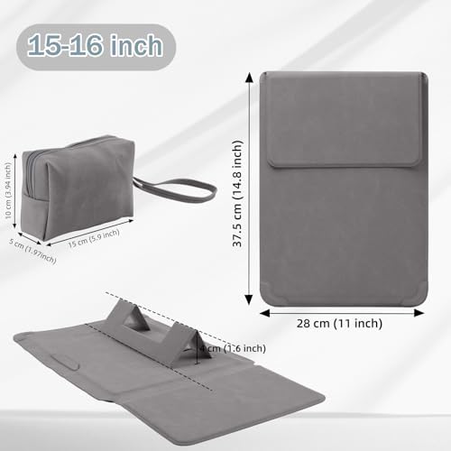 15-16 Inch Protective Laptop Sleeve with Stand, for MacBook Pro/MacBook Air