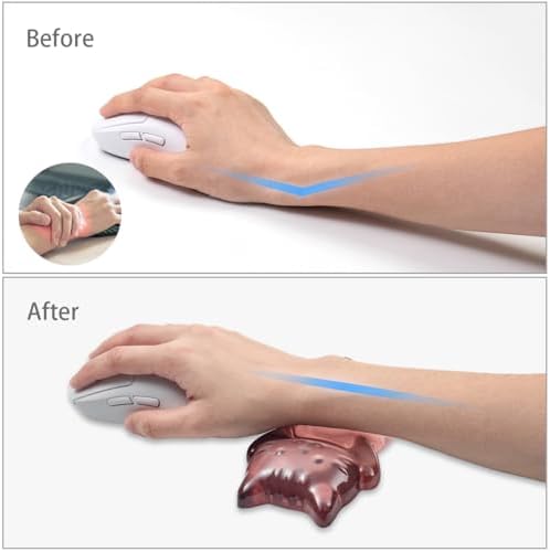Ergonomic Gel Mouse Wrist Rest – Clear Cute Cat Mouse Wrist Rest