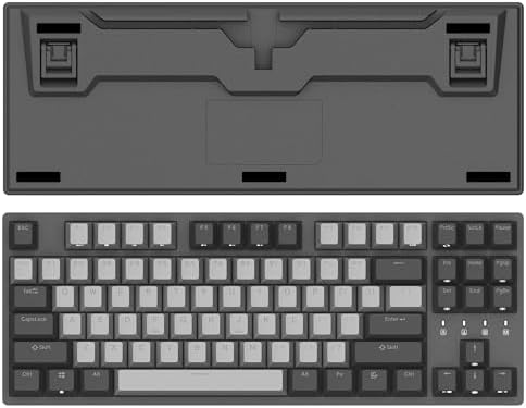 DURGOD Taurus K320 TKL Mechanical Keyboard | Backlit | 87 Keys Tenkeyless | USB C Wired | Doubleshot PBT Keycaps | Programmable Keys | NKRO Rollover | Windows & Mac | Cherry MX Silent Red, Corona