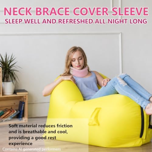 4 Pcs Breathable Neck Brace Covers, Cervical Support Sleeves, Unisex