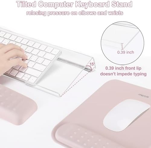 MOSISO Keyboard Stand&Wrist Rest Support for Keyboard &Mouse Pad Set