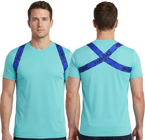 RNEMP® 1/8" Ultra-Slim Invisible Posture Corrector For Men, High-Airflow Breathable Fabric Upper Back Brace Posture Corrector Under Shirt For Gen Z Professionals,Business Meetings & Date Night