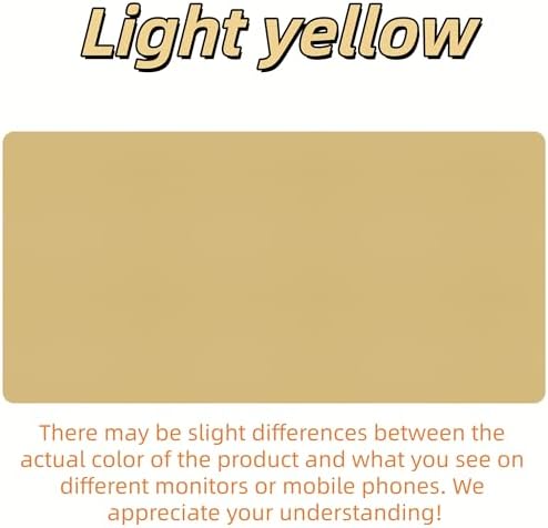 Bloss Light Yellow Desk Mat 31.5"x15.7", Desk Matt for Desktop, Waterproof Leather Large Mouse Pad, Computer Mat for Office/Home/Decor
