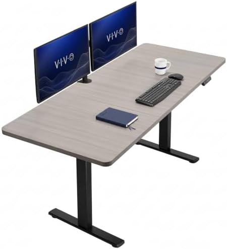 VIVO Dark Gray 71 x 30 in Standing Desk, DESK-KIT-1B7G