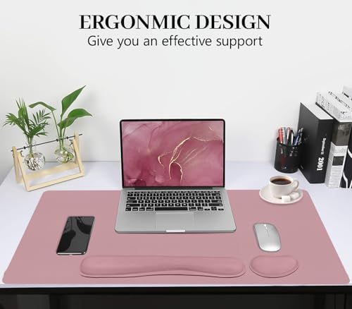 Mouse Pad and Keyboard Wrist Rest, 3-in-1 Keyboard and Mouse Pad