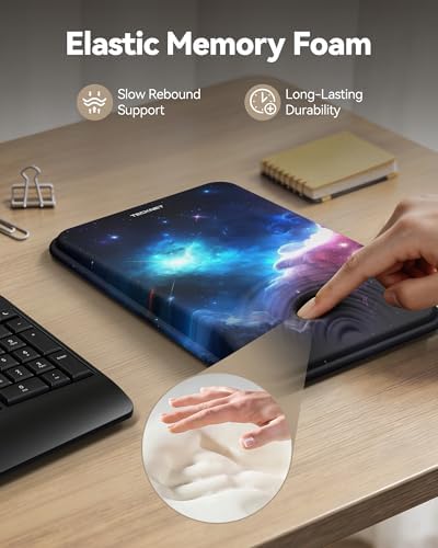 TECKNET Ergonomic Mouse Pad with Wrist Rest, All-Day Comfort & Pain Relief