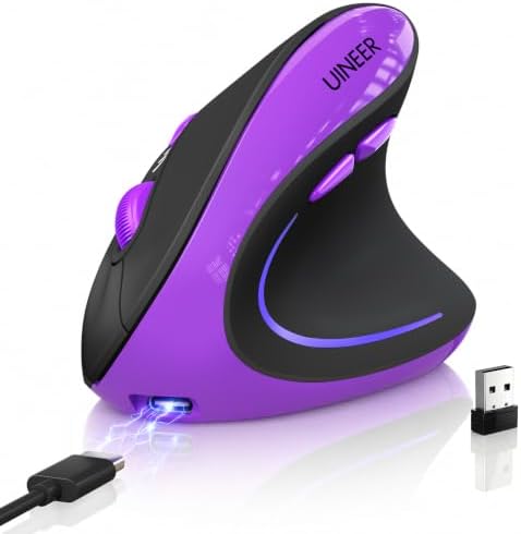 Uineer Ergonomic Vertical Mouse, 3200 DPI,Wireless Bluetooth / 2.4GHz