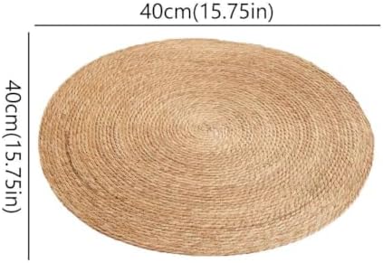 Natural Woven Straw Floor Cushion Round Braided Mat for Yoga Meditation