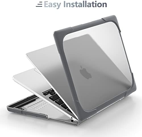 Batianda Foldable Stand Heavy Duty Case for MacBook Air 13.6 inch, Gray
