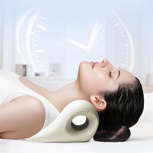Neck Stretcher, PU Soft Cervical Traction Device - Tri-Directional Decompression for Pain Relief, Men Women