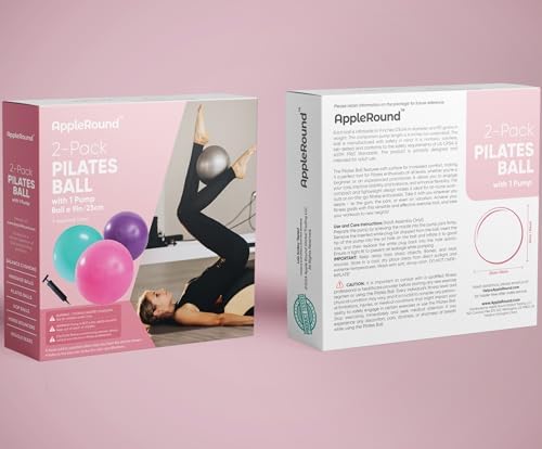 Stability Cushion + Pilates Ball, 1 of Air Stability Wobble Cushion Bundle with 1 of 9-inch Pilates Ball, Pump Included