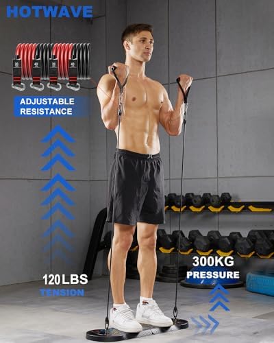 HOTWAVE Push Up Board, Portable PushUp Board, Foldable 20 in 1 Push Up Bar