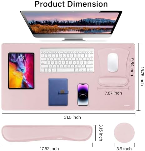 MOSISO Keyboard Mouse Pad Set, Large Gaming Mousepad&Keyboard Wrist Rest