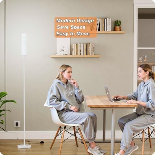 Nukanu Floor Lamp with Remote Control,White,Linen lampshade