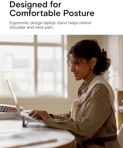 MOFT Airflow Adhesive Laptop Stand, Slim & Portable Laptop Riser for Work