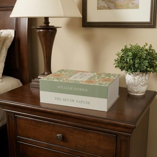 Decorative Cable Management Box, Book Shape Cord Organizer with Magnetic Lid