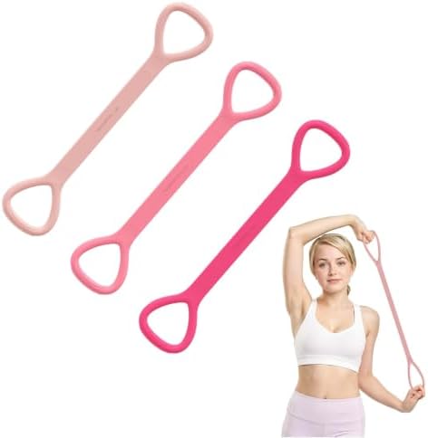 Figure 8 Resistance Bands with Handles,Silicone Exercise Band Set