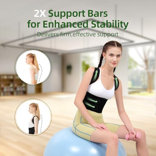 Posture Corrector for Women and Men Upper Pain Relief, Black, XL