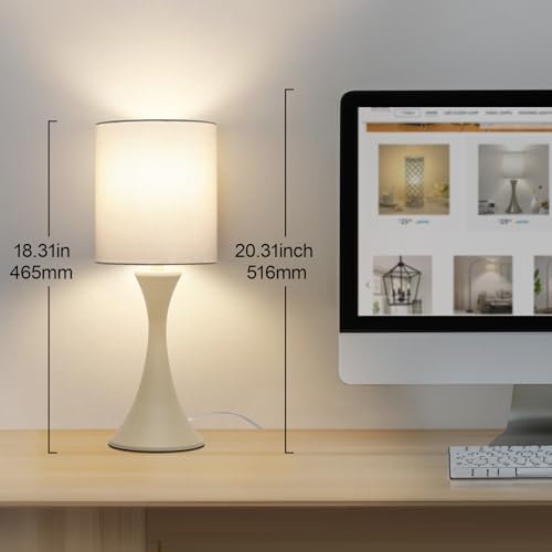 Dimmable Table Lamp, 3 Way Touch Control Desk Lamp, Small Bedside Light