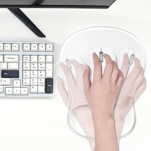 Gel Mouse Pad with Wrist Rest Ergonomic Clear Mousepad Support Pain Relief
