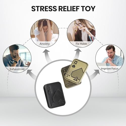 ITOKEY Fidget Toys Adults, Metal Magnetic Fidget Slider, EDC Poker Card