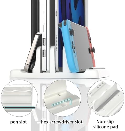 Vertical Laptop Stand, Adjustable 4 in 1 ABS Plastic Laptop